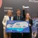 Eva Haas, Knut Hartmann and Annette Hänicke of EOMAP celebrating the CASSINI Prize 2023 for Eyes on Plastic